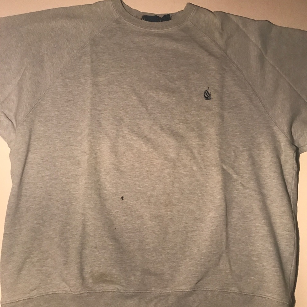 Nautica Grey Size XL Sweater w/ Navy Blue Imprint